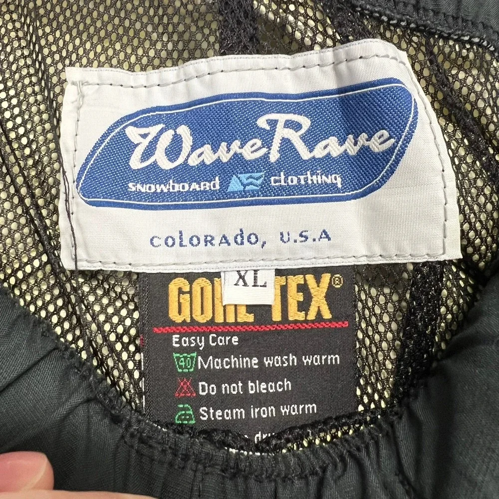Vintage 90s Wave Rave Gore-Tex Snowboard Pants Mens XL Green Skater Gorpcore